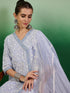 Light Purple Cotton Pant Suit Acy7973 Back View